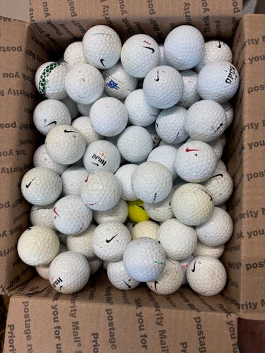 NIKE ASSORTED AAA (3A) golf balls - 50 Pack - WHITE - YELLOW MIX - FREE SHIPPING