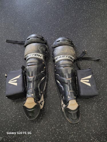 Used Easton GAMETIME Catchers Leg Guards Black Intermed 11849-S000042450