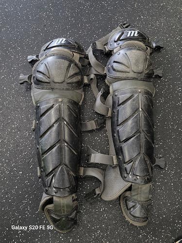Used Marucci CATCHERS SELECT Catchers Leg Guards Black Intermed 11849-S000042449
