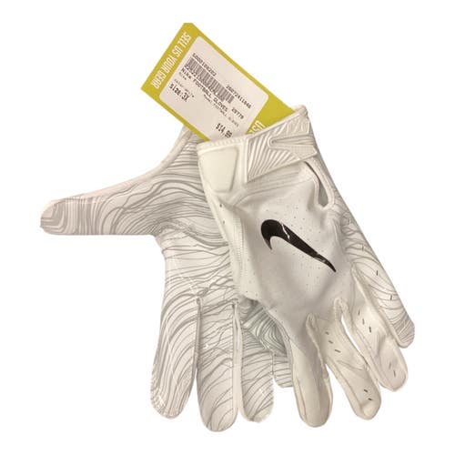 Used Nike FOOTBALL GLOVES FB Gloves White 3X 11846-S000108202