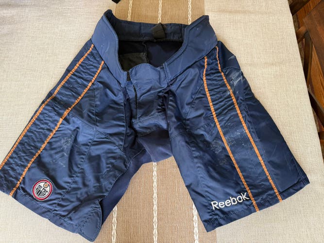 Edmonton Oilers Blue Medium Reebok MPP9KC Pant Shell Pro Stock (Used)