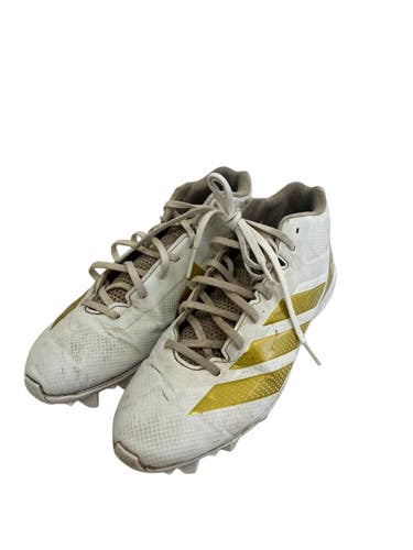 Used Adidas ADIZERO IMPACT Adult FB Cleats White Senior 11 11692-S000154855