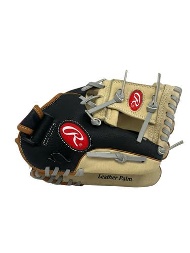 Used Rawlings PLAYMAKER SERIES BB/SB Glove RH Throw Black And Tan 11" 11692-S000154936