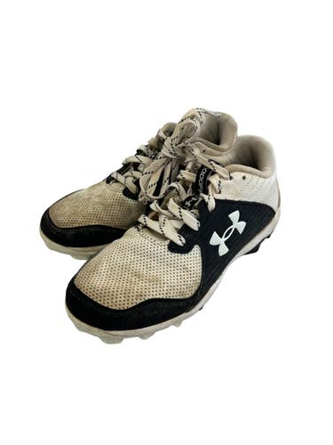 Used Under Armour LEADOFF BB/SB Cleats White And Black Junior 01.5 11692-S000154991