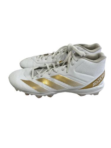 Used Adidas ADIZERO Adult FB Cleats White Senior 10.5 11692-S000155000