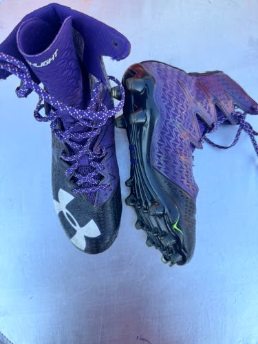 Under Armour UA Highlight Clutch-fit MC Football Cleats Black/Purple Size 16