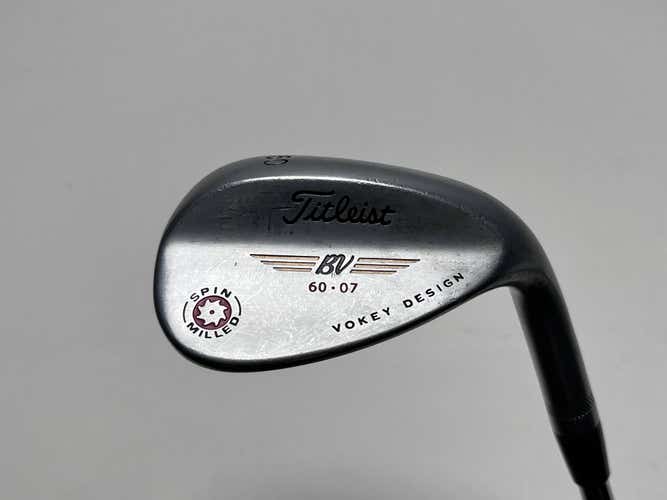 Titleist Vokey Spin Milled Chrome 2009 Wedge 60* 7 Bounce Wedge Steel Mens RH
