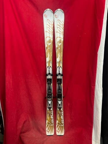 Volkl Attiva Luna 149cm all mountain skis, Marker motion binding range: 264-376mm, 72 waist, R11.6