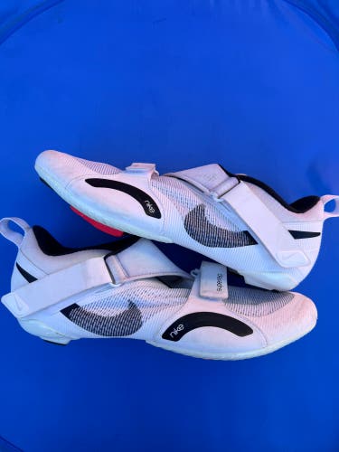 Nike SuperRep Cycle Cycling Shoes Men’s 15 White Road Bike Spin Peloton CW2191