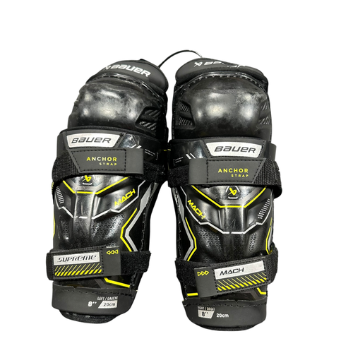 Used Bauer SUPREME Youth Shin Guards Yellow 8" 11375-S000380480