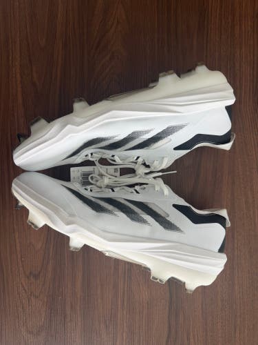 Adidas Adizero Impact TPU Baseball Cleats IF8503 White Black Men’s Sz 14 NWT