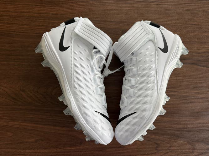 Nike Force Savage Pro 2 White Football Cleats AH4000-100 Men's Size 10.5 NEW