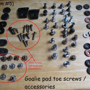 Goalie Pad Repair Project - Foams - Pads Screws - Glove cuff foam - Toe Caps - Knee Stacks