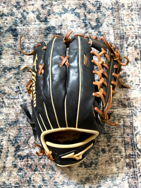 RHT Outfield Mizuno Pro Select Black Baseball Glove 12.75" (Used) GPS2 700DS