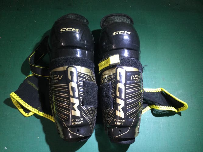Youth CCM Tacks AS-V Pro 8" Shin Pads (Used)