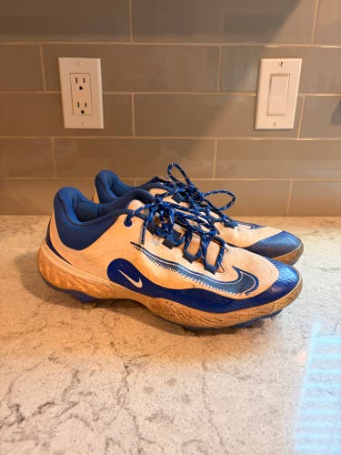 Blue Men's Size M 10.5 (W 11.5) Adult Nike Huarache Metal (Used)