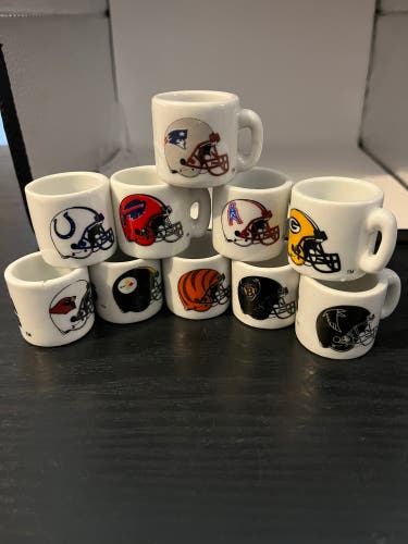 Vintage NFL mini Cup set of 10