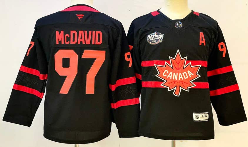 Team Canada 4 Nations McDavid Black Hockey Jersey