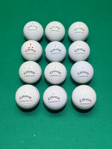 Callaway Chrome Soft Triple Track Golf Balls 12 Pack (1 Dozen) (Used)