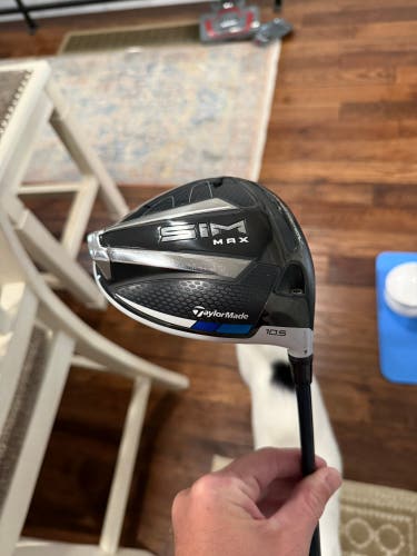 Men's 2020 TaylorMade SIM Max Right Handed Driver Stiff Flex 10.5 Loft (Used)