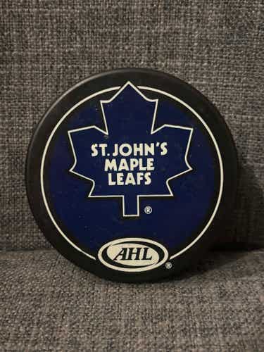 Vintage St. John’s Maple Leafs American Hockey League (AHL) Hockey Puck