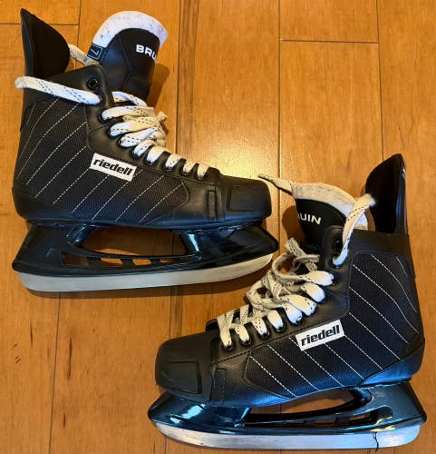 Vintage Riedell Bruin Ice Hockey Skates – Size 7 Black (Used)