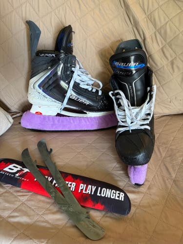 Black 2025 Bauer Vapor Flylite Hockey Skates 8.5 (Used)