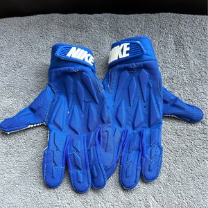Blue XXL Adult Nike D-TACK 6.0 Gloves (Used)