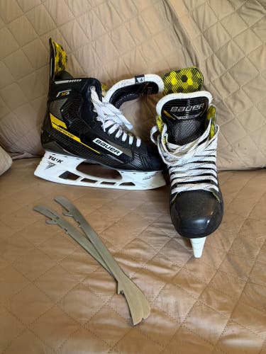 Black/Yellow 2022 Bauer Supreme M3 Hockey Skates Extra Wide Width 9 (Used)