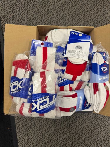 (New) 20 plus pair of T K 2 in 1 baseball socks