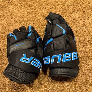 Bauer Black/Blue Supreme Mach Gloves 13" (New)