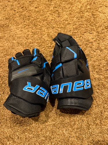 Bauer Black/Blue Supreme Mach Gloves 13" (New)