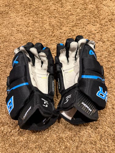 Bauer Black/Blue Supreme Mach Gloves 14" (New)