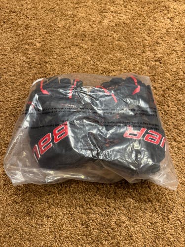 Bauer Black/Red Supreme Mach Gloves 13" (New)