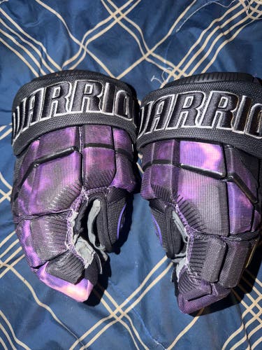 Warrior VIP purple black tie dye gloves  hockey  13" (Used)