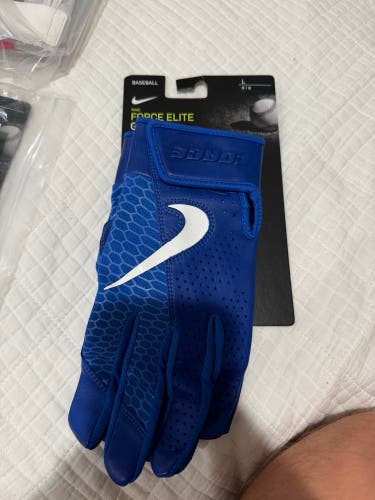 Large Nike Force Elite Batting Gloves (New)