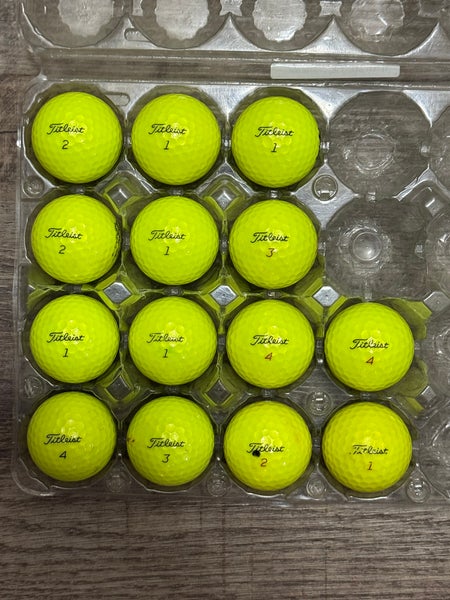 14 Titleist Pro V1 and Pro V1x Yellow Golf Balls - 5A/4A Condition