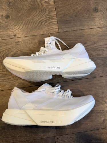Adidas Adizero Adios Pro 4 Running Shoes White JR6366 Men's Sz 10