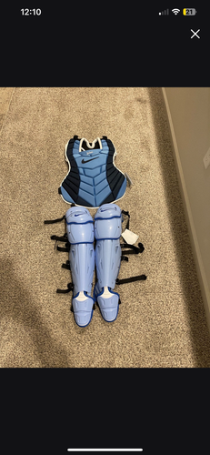 Baby Blue UNC Tar Heels Nike Diamond Elite Catcher's Set (New)