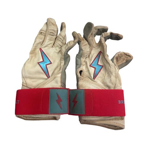 Used BB/SB Batting Gloves White LG 11859-S000032499
