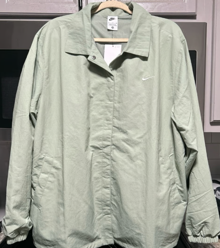 Nike Sportswear Women’s Coach Jacket Sage Green XL NWT