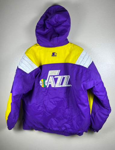 VTG Utah Jazz NBA sz XL VINTAGE 1990's Starter Coat Jacket (Purple) Very clean!