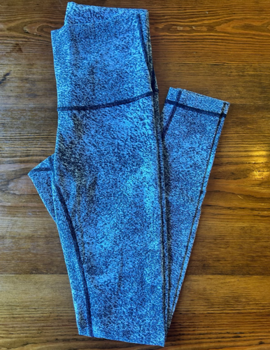 Lululemon Wunder Under HR Black Marled Leggings Size 6 Small