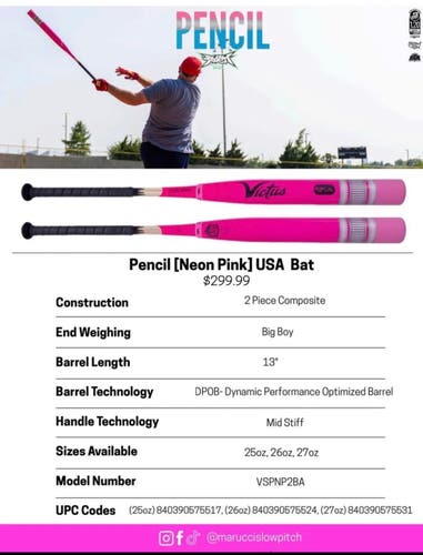 2026 Victus Bat 25 oz 13" (Used)