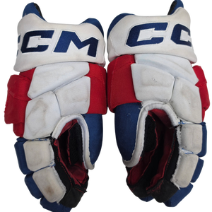 CCM Jetspeed FT8 Pro Stock Custom Hockey Gloves 14" Wolfpack AHL Brisson USED (15660)