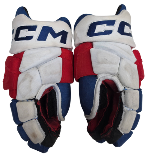 CCM Jetspeed FT8 Pro Stock Custom Hockey Gloves 14" Wolfpack AHL Brisson USED (15660)