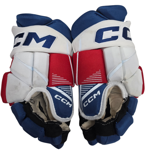 CCM Jetspeed Pro Stock Custom Hockey Gloves 14" Wolfpack AHL McCarthy USED (15663)