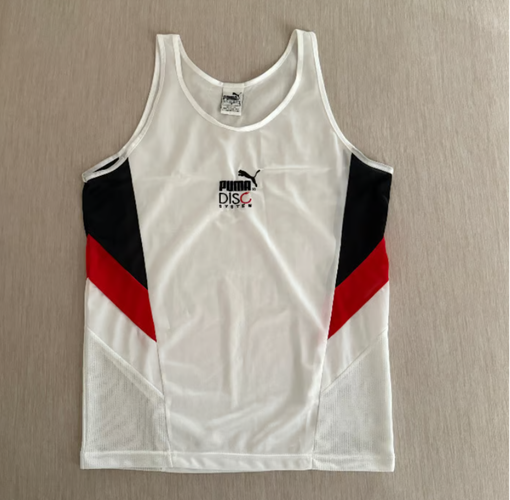 Vintage Puma Disc System Sports Tank Top Shirt Mens
