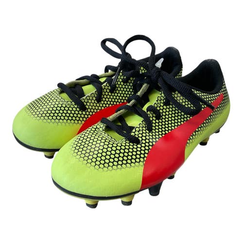 Used Puma SPIRIT FG Soccer Cleats Optic Yellow Youth 11.0 11450-S000525921