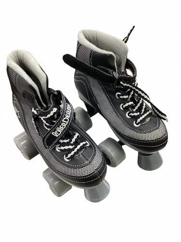 Used RollerDerby FIRESTAR Child Roller Quad Skates Black Youth 13.0 11613-S000187018